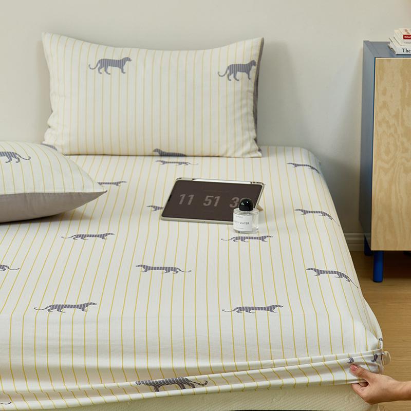 100% Хлопковая Простыня Приятная к коже Простыня на резинке Простой стиль Покрывало для кровати Эластичное Постельное белье простыня (Наволочка Нужен заказ)