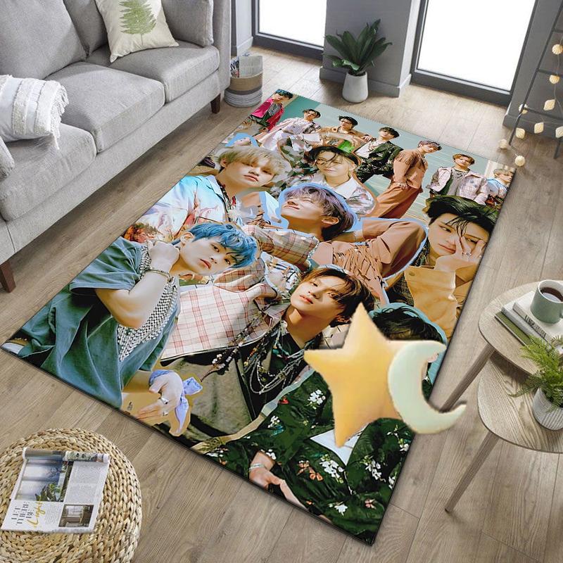 Kpop music Office Rug Chair Mat, Game Carpet, Suitable for Front Door, Bedroom, Living Room, Desk, Holiday Gift