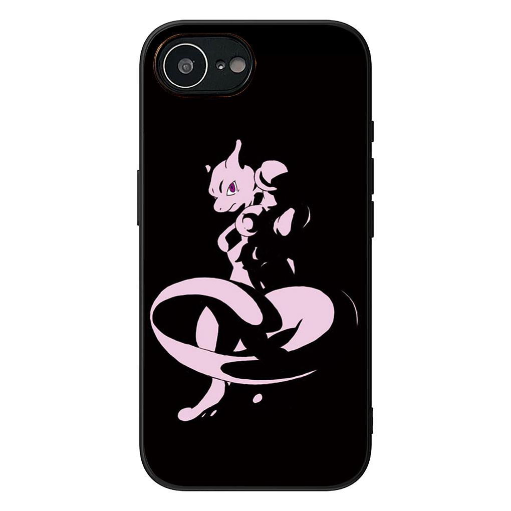 Phone Cover for Apple iPhone 13 12 Mini XS 11 Pro Max 7 8 Plus XR SE 2022 2020 SE3 Case P-Pikachus Mew P-Pokemons Mewtwo