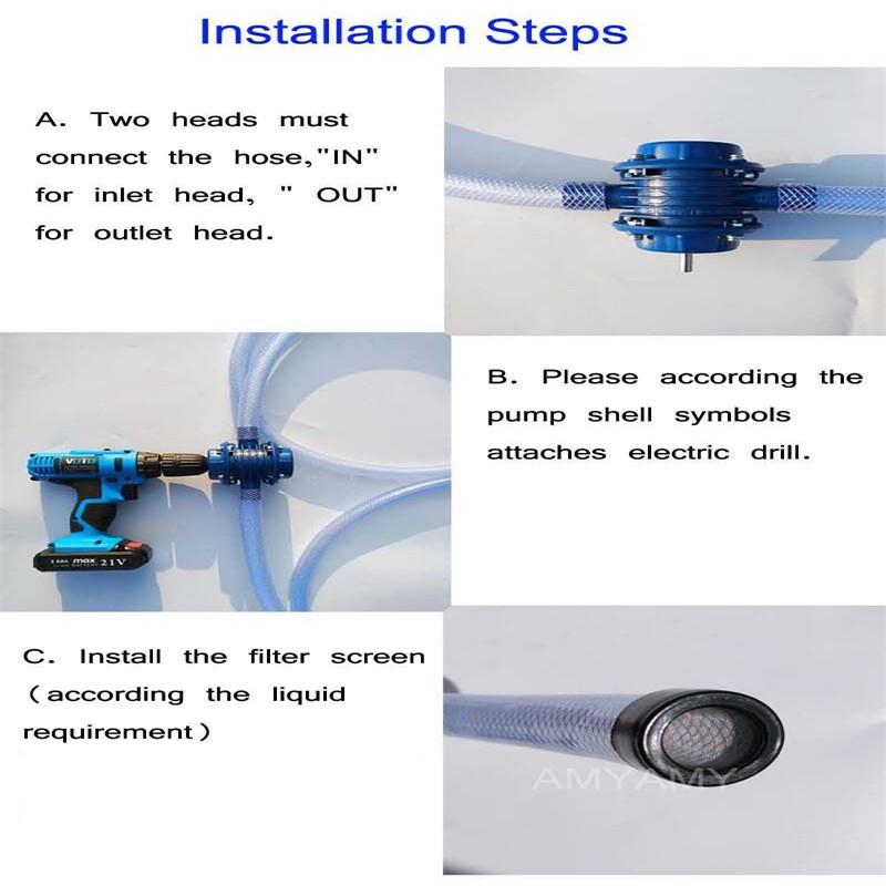 Hand Electric Drill Water Pump Miniature Self-Priming Household Small Pumping