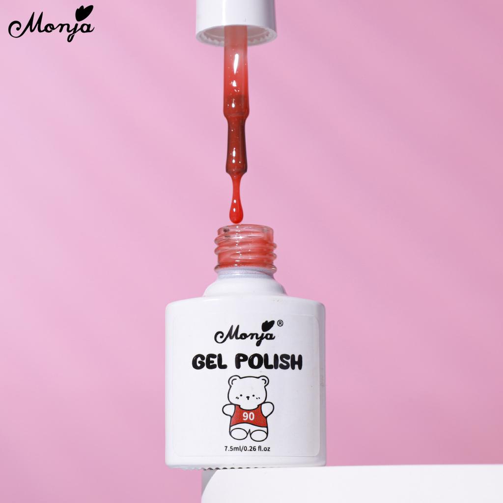monja 7,3 мл УФ-гель-лак для дизайна ногтей желе ледяной полупрозрачный блестящий глянцевый лак гибридный отмачиваемый салонный лак для маникюра «сделай сам»