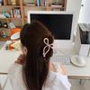 Ponytail Clip Bow Claw Clip Jelly Color Large Shark Clip Sweet Bow Hair Claw  Daily