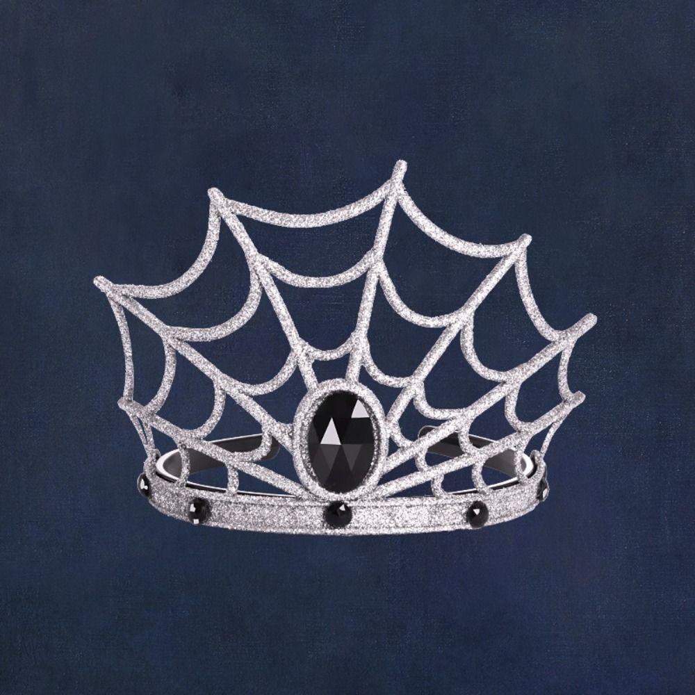 Cosplay Spider Web Headband Shining Halloween Headband Festive Spider Queen Crown Carnival