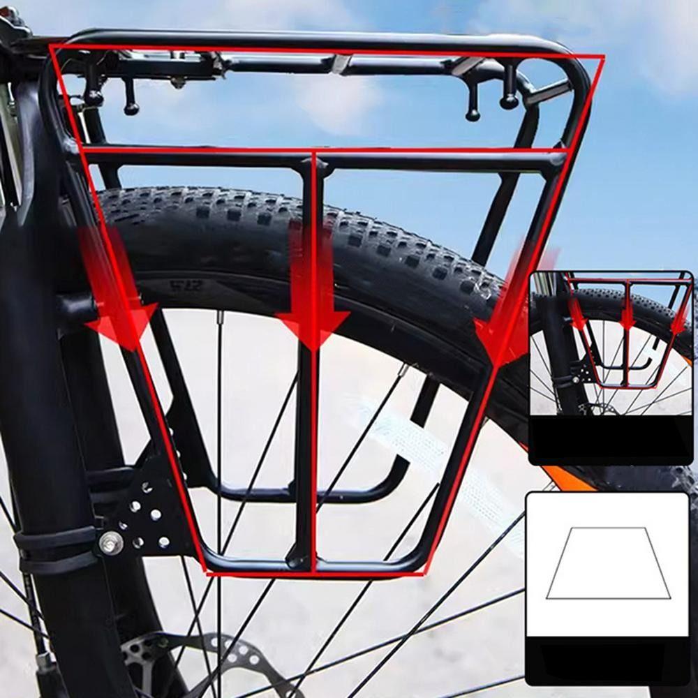 Steel Mountain Bike Cargo Rack Stability Front Pannier Rack 25KG Capacity Bicycle Parking Rack