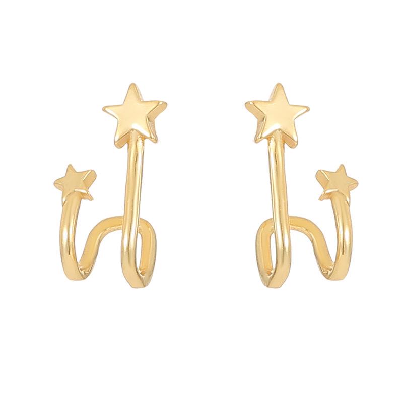 Серьги-клипсы Banyan Tree из серебра 925 пробы в корейском стиле – Простой, маленький дизайн для женщин и студенток