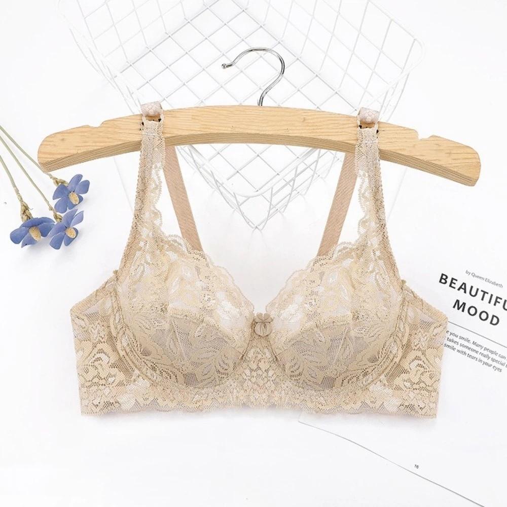 Hollow Out Lace Bra Untra-thin Lace Underwear Seamless Push Up Bra Daily Wear