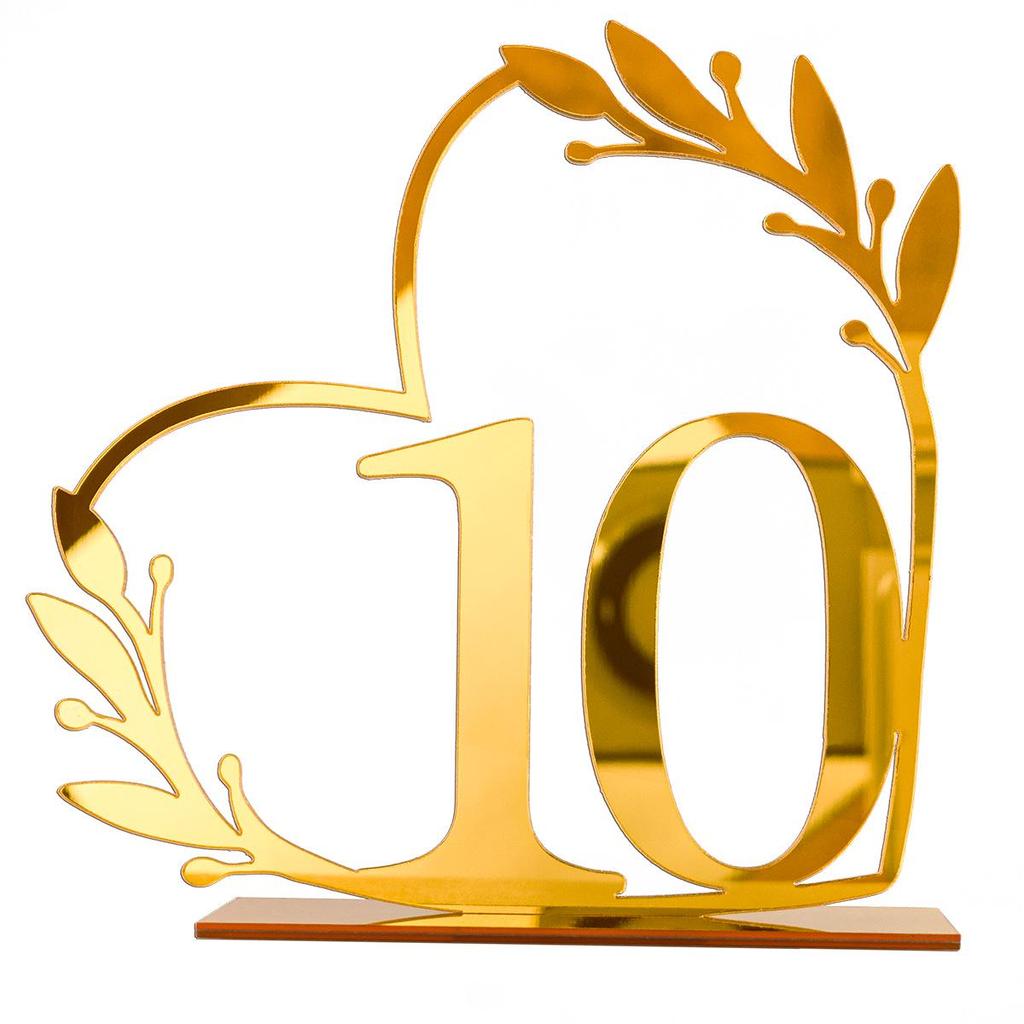 Acrylic Wedding Table Number Plate - DIY Mirror Decoration