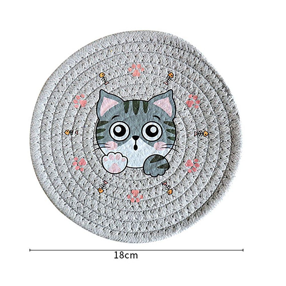 Cartoon S/L Coasters Tableware Waterproof Bowl Dish Pot Mats Cotton Heat Insulation Pad for Home Kitchen