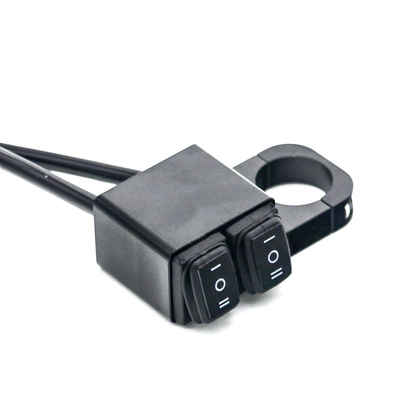 LMoDri водонепроницаемый мотоцикл ATV 22 мм руль с двойным управлением, кнопка включения-выключения-включения, фара, аварийный тормоз, противотуманная фара