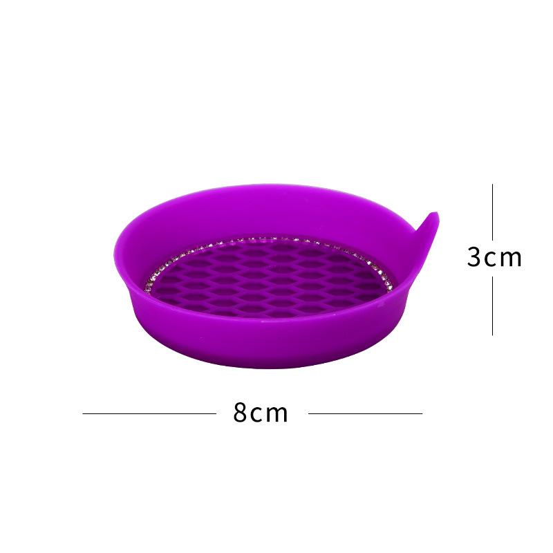 1pc Car Cup Holder Coaster Silicone Cup Holder With Bling Crystal Rhinestone Insert Non-Slip Cup Holders Silent Cup Pad