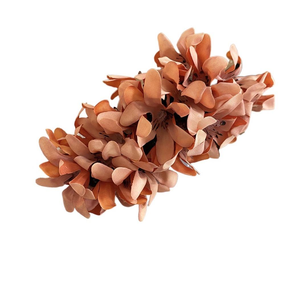 Colorful Hanfu Hair Clip Cloth Ponytail Holder Sweet Flower Hairpin Girls