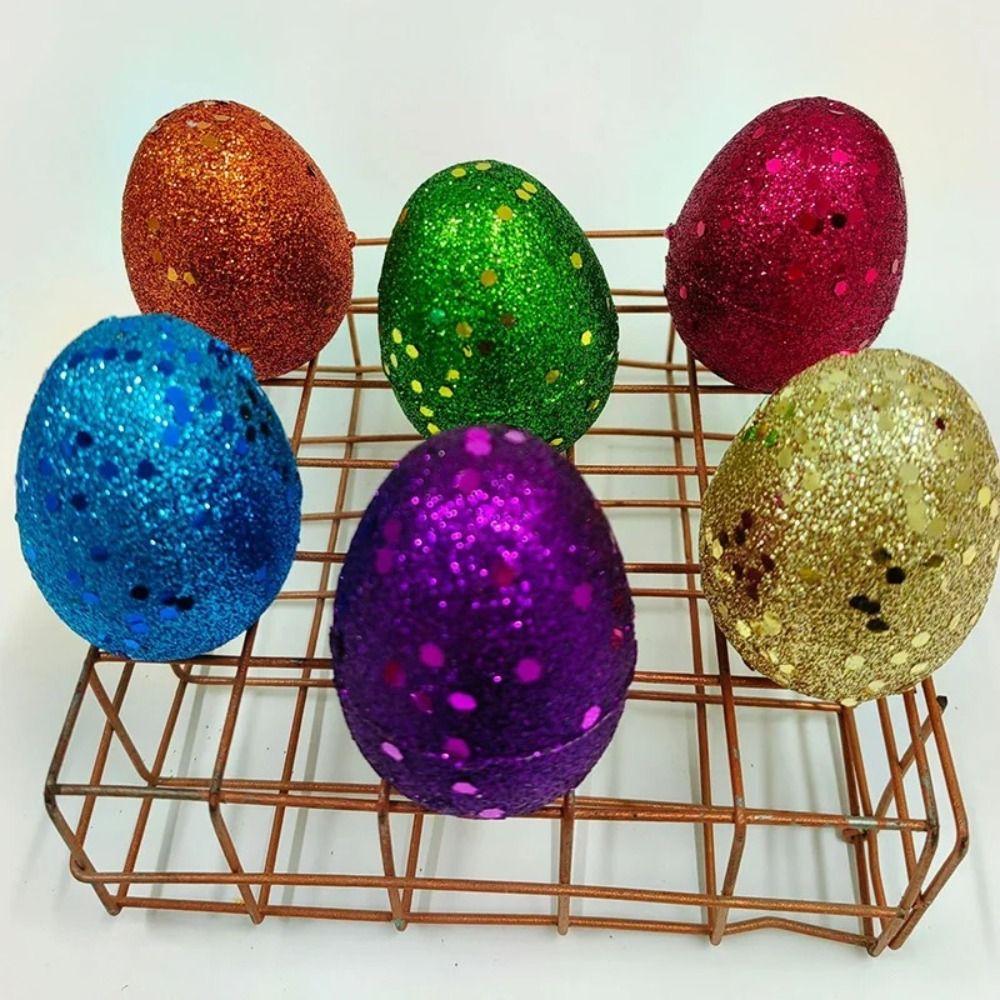 6Pcs Party Supplies Fillable Easter Eggs Favors Happy Easter Openable Egg Toys Plastic Easter Egg