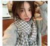 Autumn atmosphere~ Korean light luxury retro striped scarf mohair fringed scarf women's winter cold-proof versatile shawl