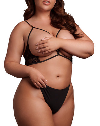 Plus Size Open Triangle Bra Charma Black - Amour by Le Desir - Bras