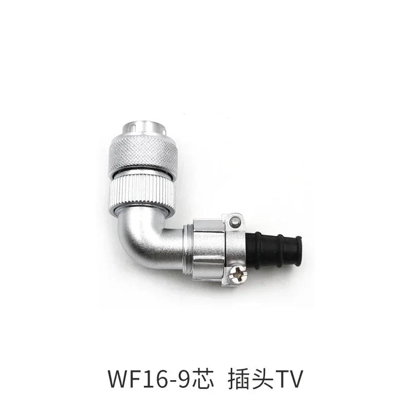 WEIPU WF16 TV+Z 90 Degree Bending Right Angle Power Wiring Hardness Waterproof M16 Aviation Connector 2 3 4 5 7 9 10 Pin Panel