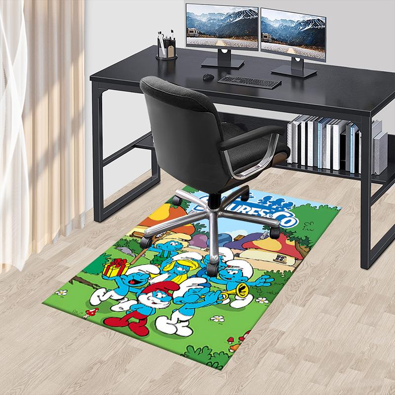 1pc Smurfs Colorful Carpet for Playroom Bedroom Living Room Sofa Home Decor,kids Game Area Rug Non-slip Floor Mat Y72390