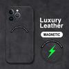 Magnetic For Magsafe Leather Case For iPhone 16 15 14 Pro Max 14pro 12 13 Pro Max 11 16e Luxury Wireless Charge Shockproof Cover