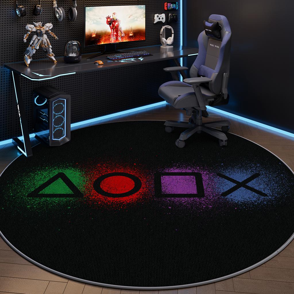 Коврик для пола под компьютерное кресло, Игровое кресло на колесиках, Бесшумная подкладка, Офисное кресло, Моющийся ковер, Домашний декор