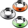Pieces Cat Bowl, Stainless Steel Non-Slip Cat Food Bowls with Rubber Base, Pet Bowl, Cat Water Bowls for Puppies Hamsters Rabbits Small Animals (3)