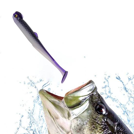 10 шт. Рыболовные приманки Мягкие приманки Реалистичный вид Естественная игра T-образный хвост Искусственные приманки Свимбейты Рыболовные снасти