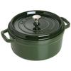 Staub Pico Cocotte Round, Basil Green, 28cm, Large, Double-Handled Cast Iron Enamel Pot, Induction Compatible [Official Japanese Product] La Cocotte R