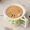 Fruit Strainer 2 In 1 Drainer And Strainer Multi-function Drain Basket Fruit Vegetable Washing Basket With Lid Drainer Tool Bowl