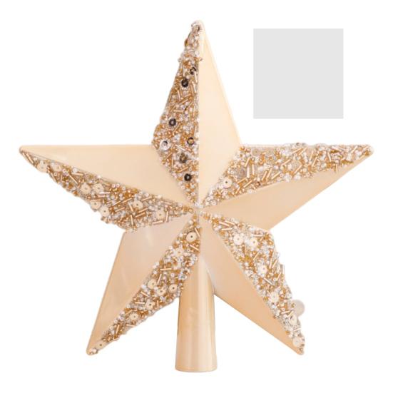 Yousheng Рождественская звезда верхушка дерева украшение блестящая звезда верхушка дерева украшение для деревьев гирлянда настольный праздничный декор