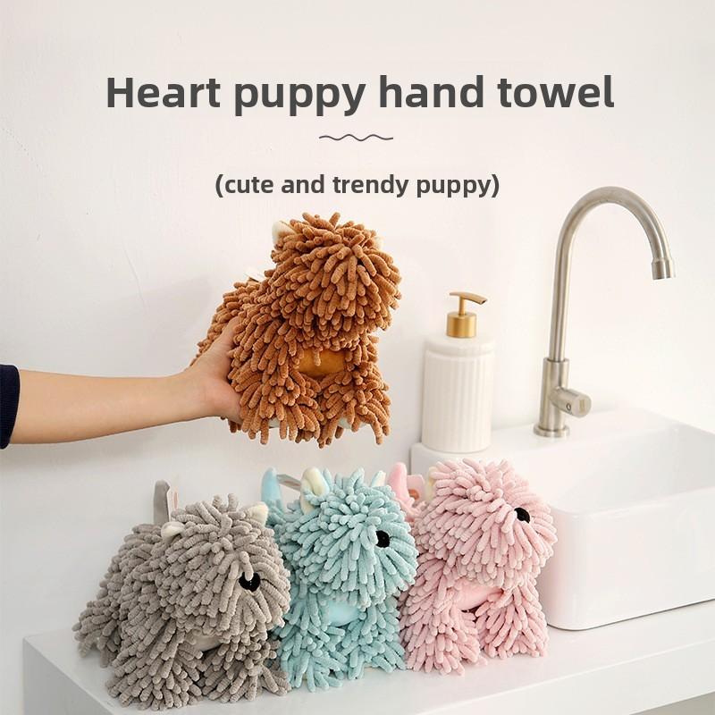 Multifunction Animal Plush Hand Towel With Waterabsorbing Fabric For Family Bathroom