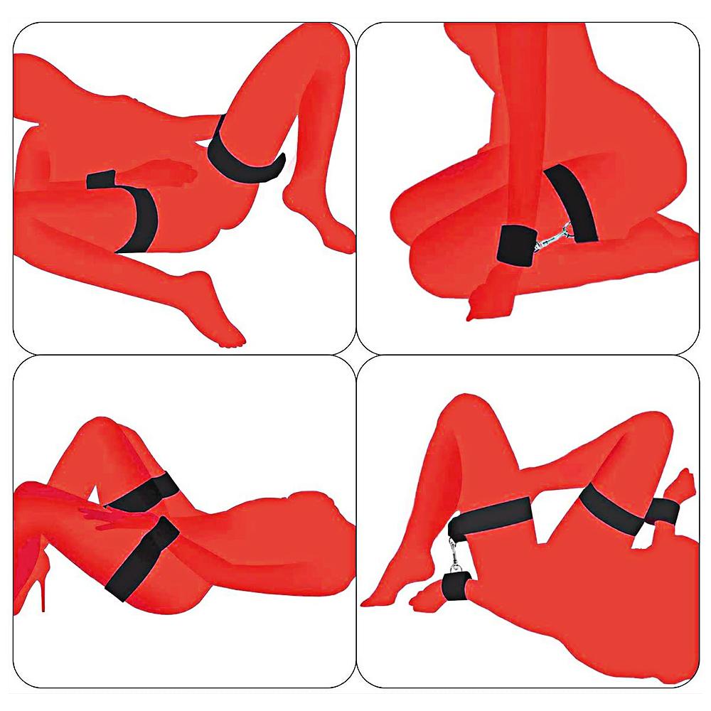 Игра для взрослых, эротическая секс-игрушка для пар, комплект пояса для бондажа, наручники, манжеты на бедро, секс-шоп