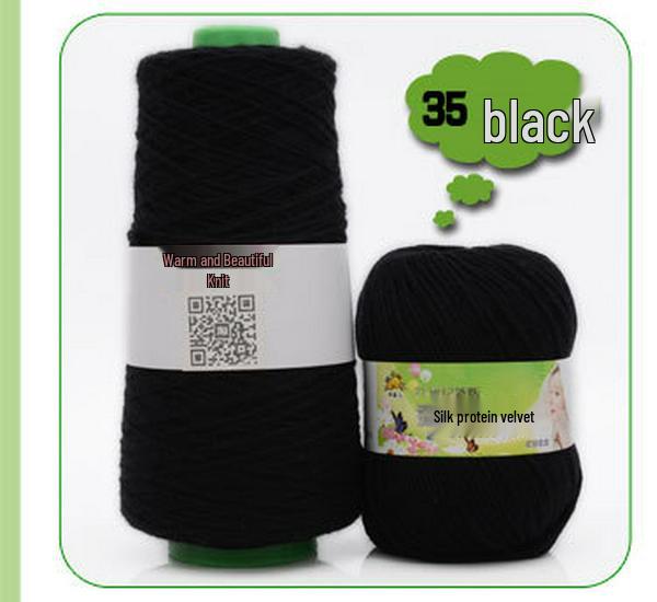 Детская пряжа из хлопка с протеином шелка для вязания и вязания крючком шарфа