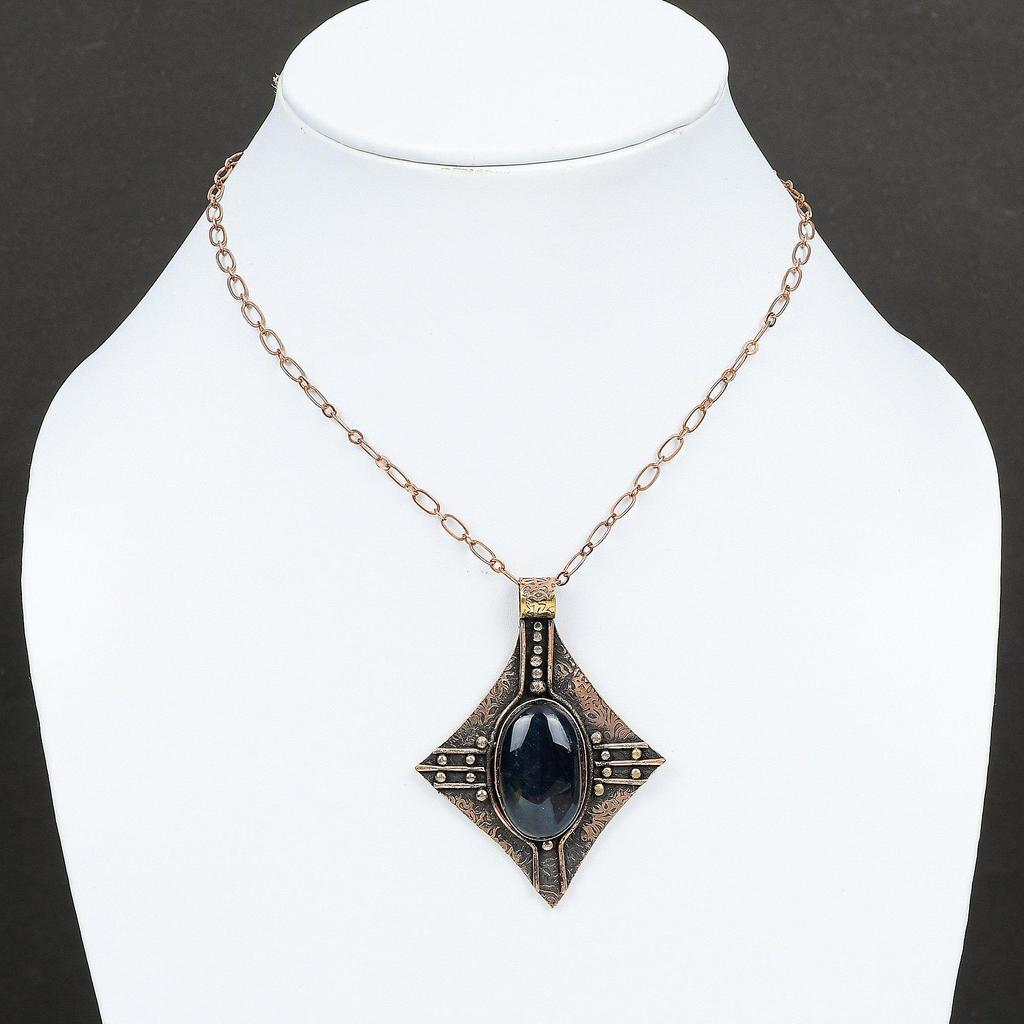 Кулон из питерсита, медный кулон, кулон ручной работы, ювелирные изделия из питерсита, модный кулон, драгоценный камень, медные украшения, подарок для мамы, лечебный камень