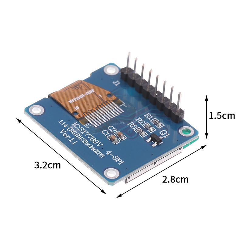 1.14 Inch Spi Serial Port 135X240 Touchscreen Ips Tft Display St7789 135X240 Spi 8-Pin 65K Color Lcd Screen For Arduino