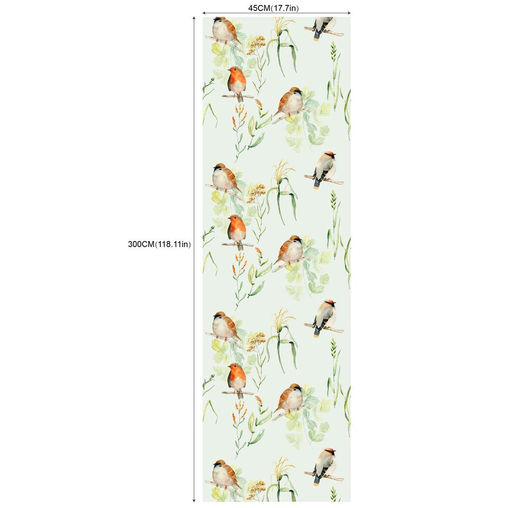 Самоклеящиеся обои для гостиной и спальни (Цветы и птицы Зеленое растение)