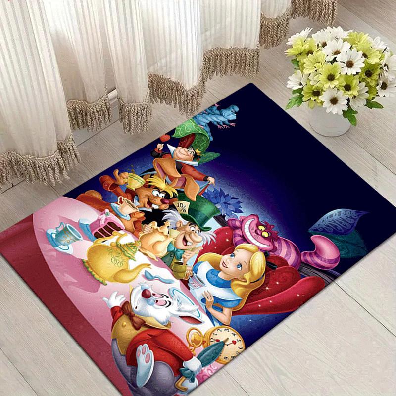 1pc Alice in Wonderland Maze Pattern Area Rug Soft Flannel Floor Mat for Living Room,Office,Bedroom and Carpet,Sofa Coffee Table Floor Mat