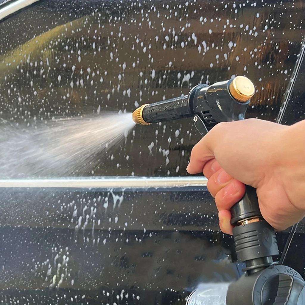 1 шт. Портативный водяной пистолет высокого давления, регулируемый, для чистки, мойки автомобилей, полива сада, насадка для шланга, распылитель, пеногенератор