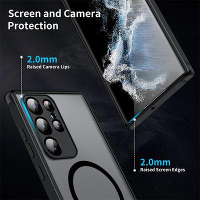 Роскошный магнитный беспроводной чехол Magsafe для Samsung Galaxy S24 S20 S21 S22 S23 FE Plus S24 Ultra 5G Ударопрочный бронированный чехол
