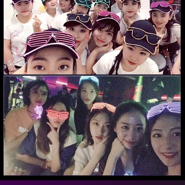 LED Luminous Wireless Disco Glasses - Party & Bar Props for Electronic Music