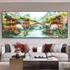 5d Bedroom Diamond Painting Jiangnan Water Town Full of Diamond Mosaic Art New Living Room Stick Diamond Cross Stitch Landscape Diy