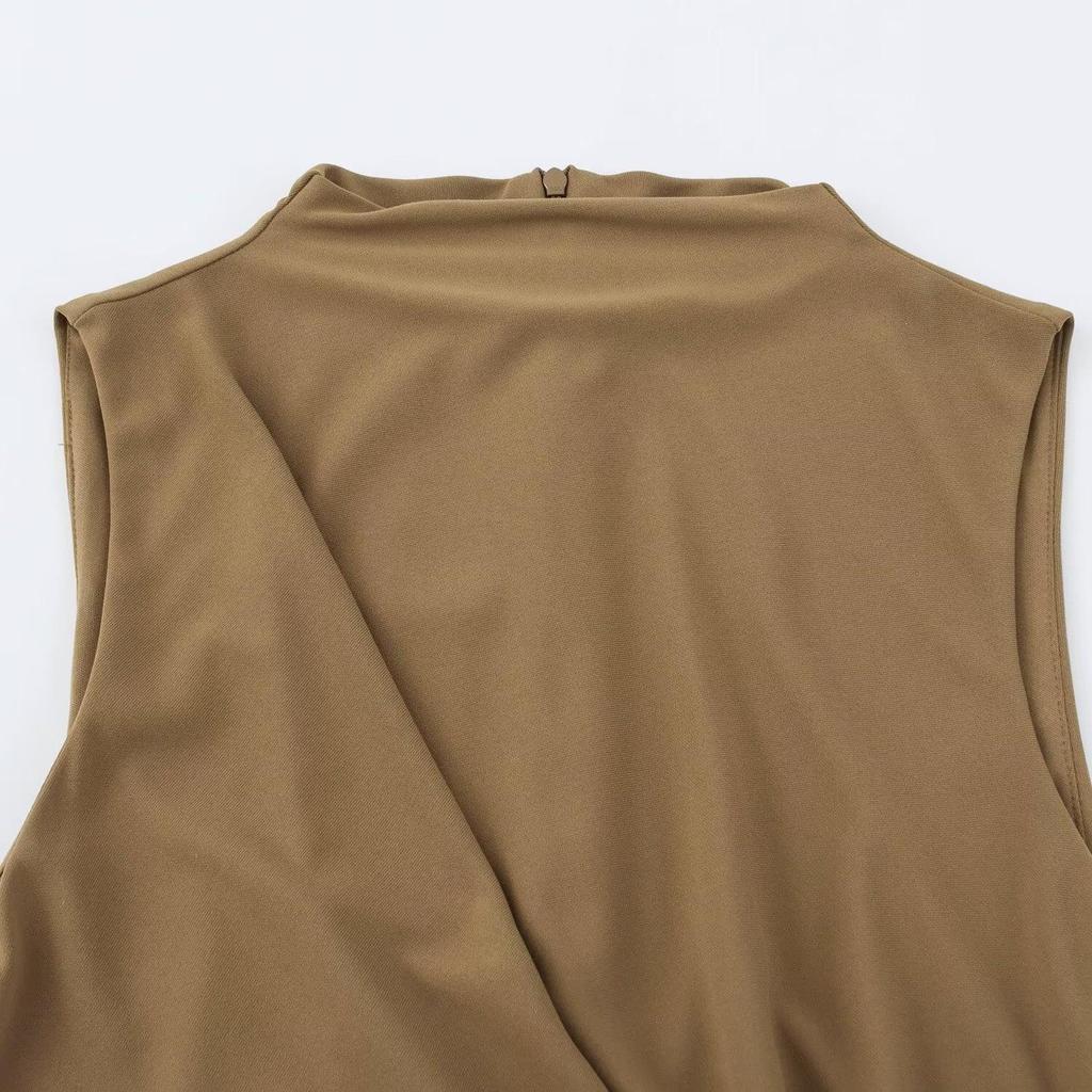 TAOP&ZA Women's Elegant Ruched Bodycon Dress - Spring/Summer Collection