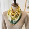 Magnetic Buckle Silk Neck Scarf: Triangle Design for Women, 70x70cm, Lightweight Spring/Summer/Autumn Accessory