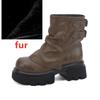 Fashion 2025 New Women's Trouser Boots Thick-soled Square-toe Women Ankle Boots Large-Size Vintage Fashion Motorcycle Boots Female