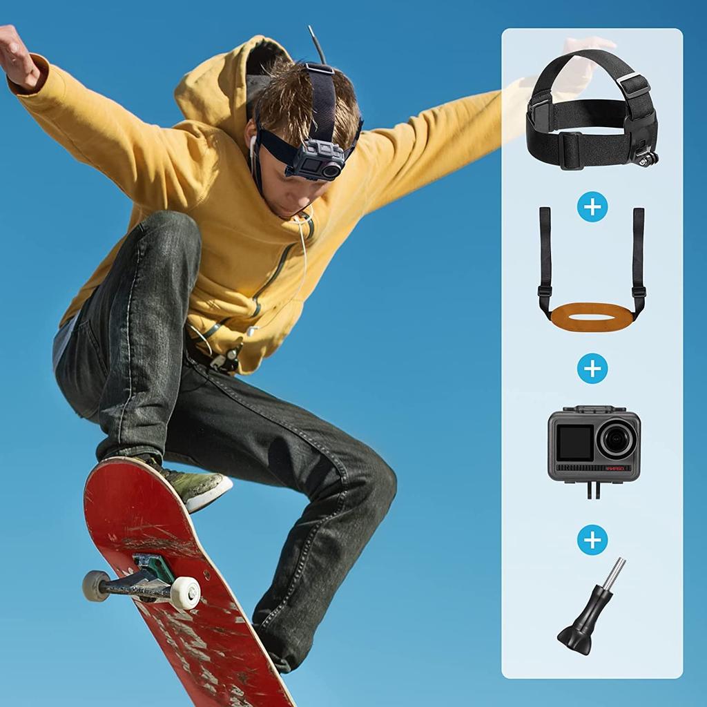 Экшн-камера AKASO Комплект для скейтборда Совместим с 4 7 Hero 11 10 9 8 EK7000/EK7000 Pro/Brave 4/Brave Pro/Brave LE/Brave 7/Brave 8/V50X/V50 Pro/GoPro