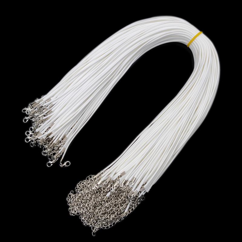 Pendant Charms Findings Necklace Chain Rope 10Pcs 2mm Unisex Lobster Clasp String Cord Fashion 16 Colors Twisted Adjustable Braided PU Leather Beads