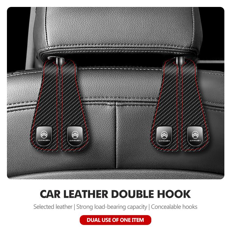 APS2 Car Headrest Purse Hook Seatback Bag Holder Storage Hanger For Citroen C5 C1 C2 C6 C4L DS3 DS4 DS5 C-Elysee Grand Berlingo