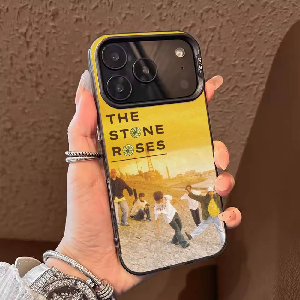 The Stone Roses Band Phone Case For iPhone 17 16 15 14 13 12 11 Pro Max Plus Silver candy Matte Cover