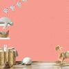 Wallpaper Stripes with a clear detail, coral for the living room and bedroom 50x1000
