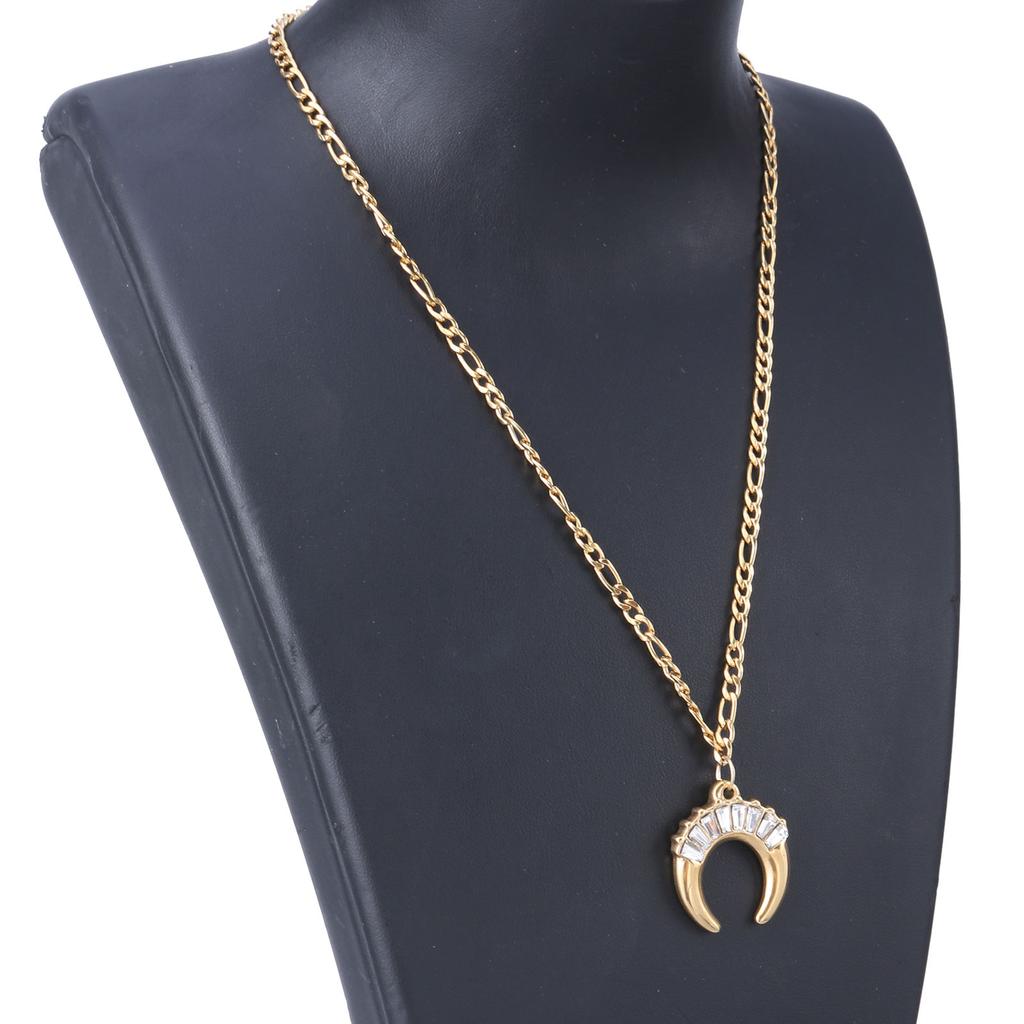 Mystical Moon Horn/Wing Pendant Necklace Uniqeu Neck Jewelry Ornament for Women Gifts for Fashion Forward Females