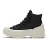 Converse Chuck Taylor All Star Couro tratorado inverno 2.0 cano alto sapatos casuais de estilo de vida Unissex preto e branco