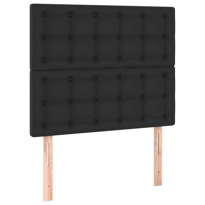Maison Exclusive - Tête de lit à LED Noir 80x5x118/128 cm Similicuir