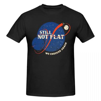 Unisex Funny Spaceinspired Parody Planets Still Not Flat We Checked Again Science Astronomy Trending T Shirt Cotton Unisex Clothing